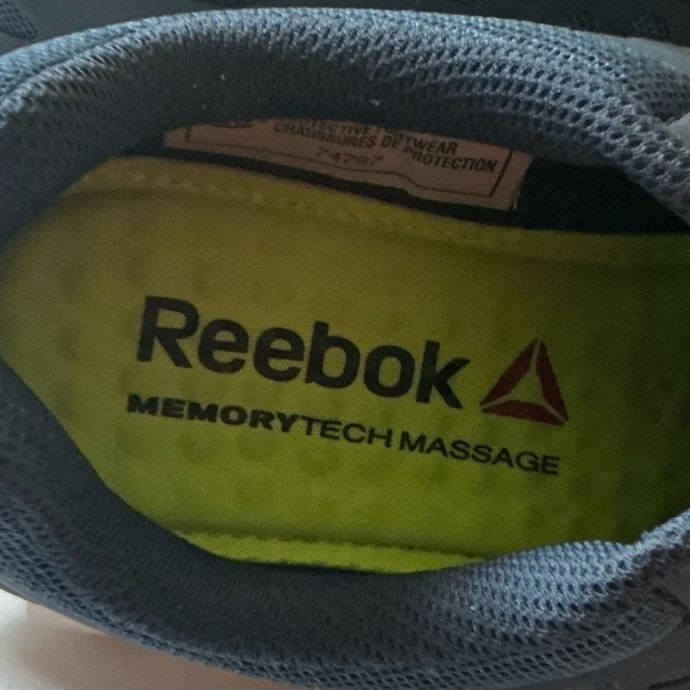 REEBOK Navy Sublite Cushion Safety Work Shoes - Size 8